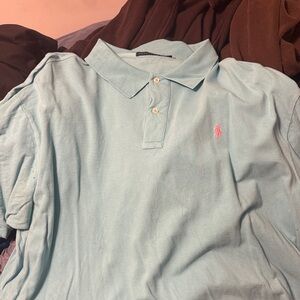 Polo by Ralph Lauren Men's Aqua Polo Shirt